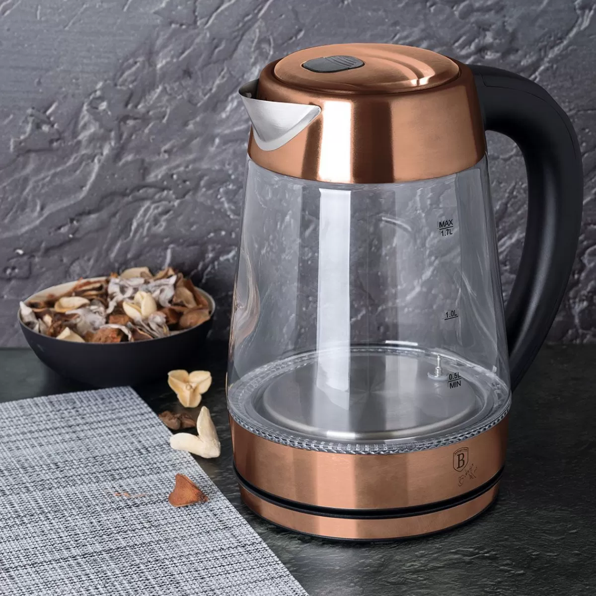 Store Czajnik Elektryczny Rose Gold Z Regulacja Temperatury 1,7 L Sprzęt Agd