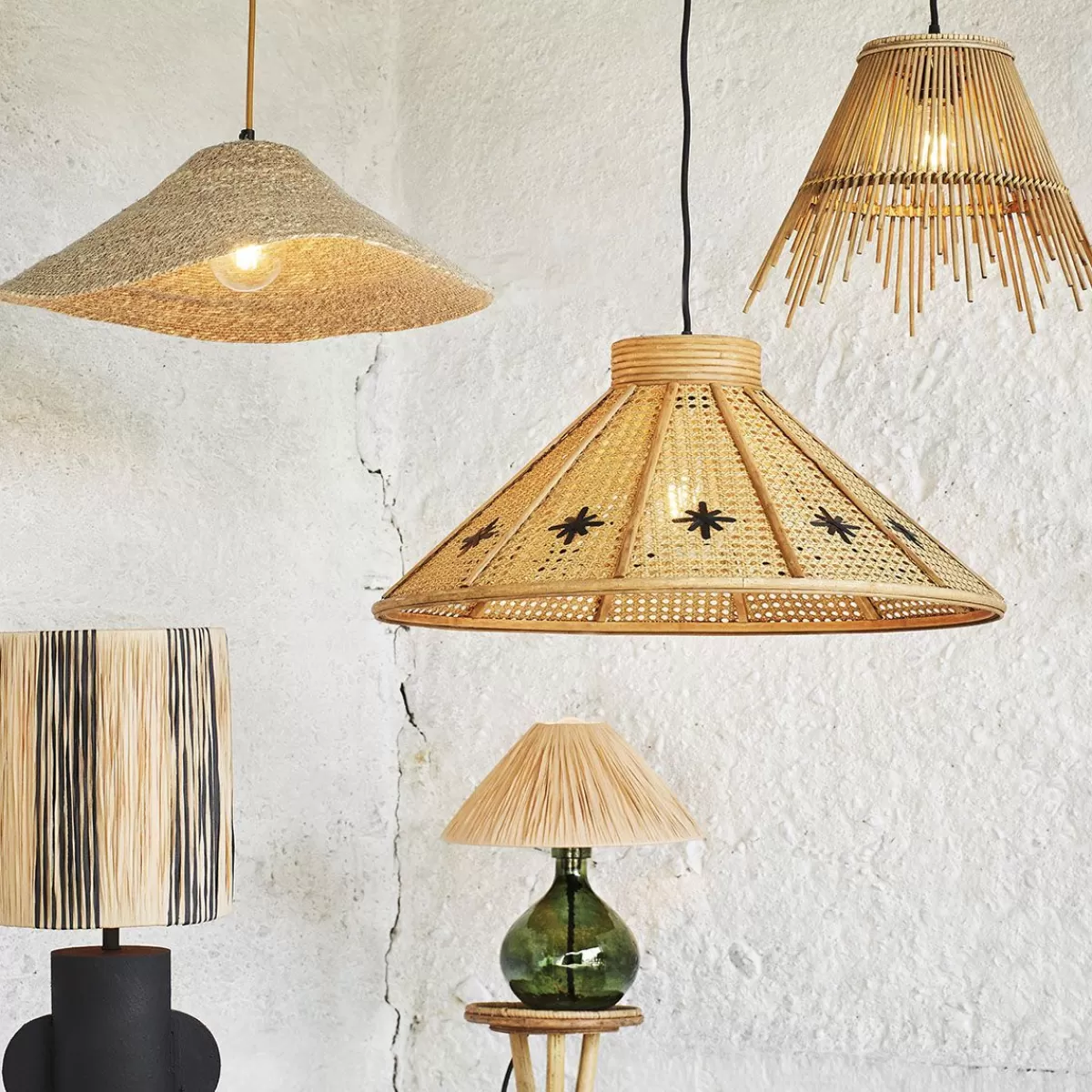 New Lampa Sufitowa Boho Bambusowa 35X26,5 Cm Sale