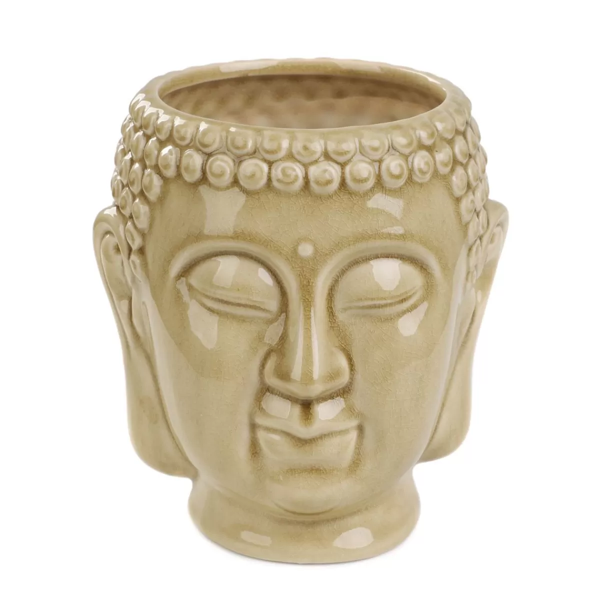 Discount Oslonka Na Doniczke Makadi Budda Bezowa 16X16X17 Cm Wazony I Donice