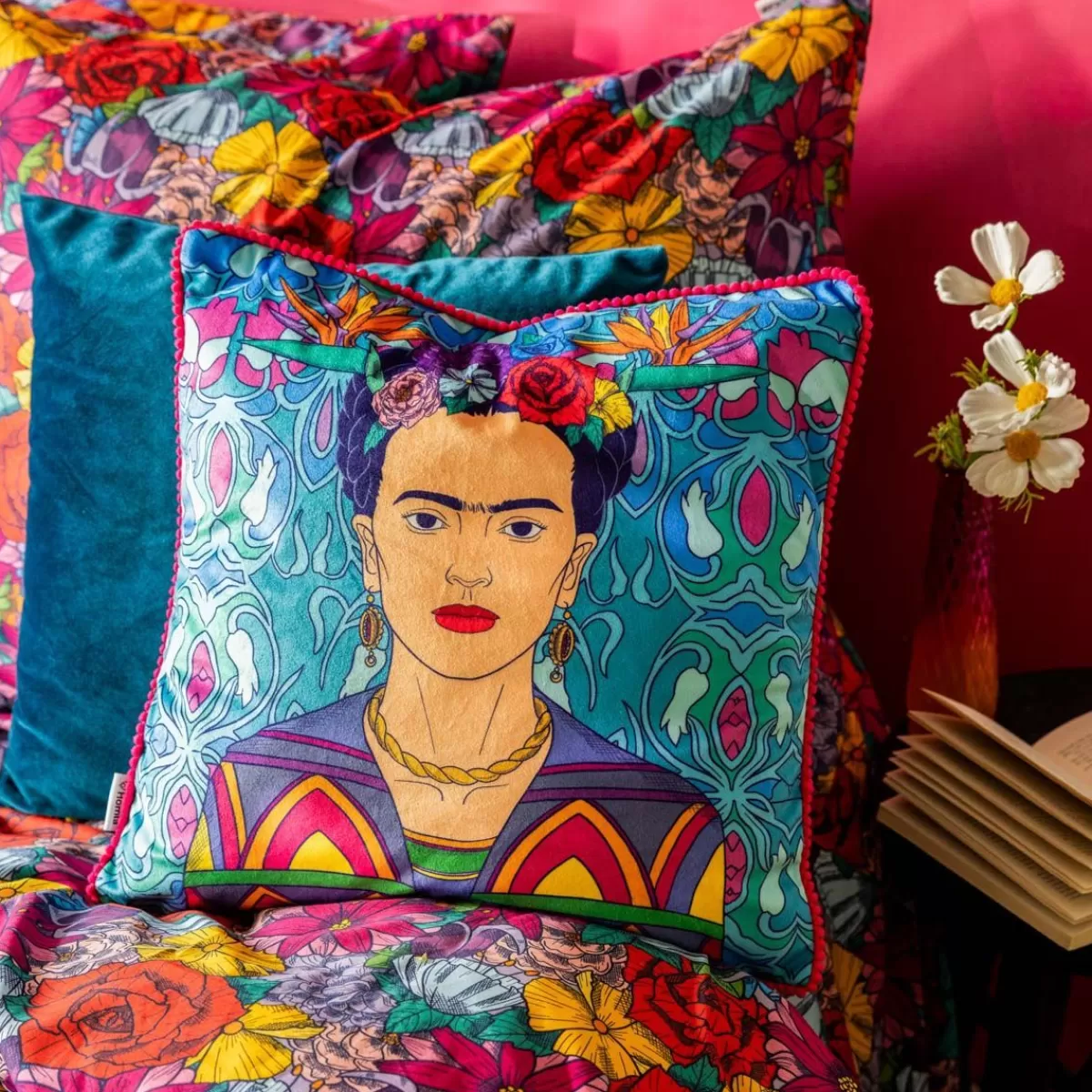 Best Poszewka Frida Kahlo Z Lamowka 45X45 Cm Poszewki Na Poduszki