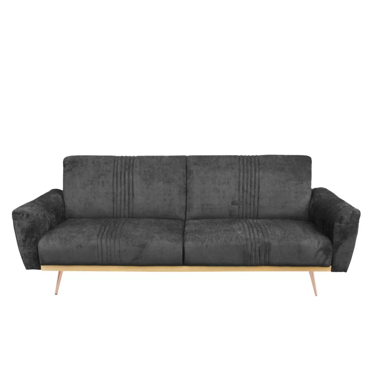 Clearance Sofa Samtige 3-Osobowa, Z Funkcja Spania, Czarna 212X84X86.5 Cm Sofy